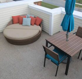 Duradek Heritage Sienna Vinyl Decking on Multi-residential Rooftop Deck